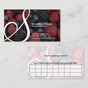 aerial initial SMOOTHIE SHOP coupon Loyalty Card