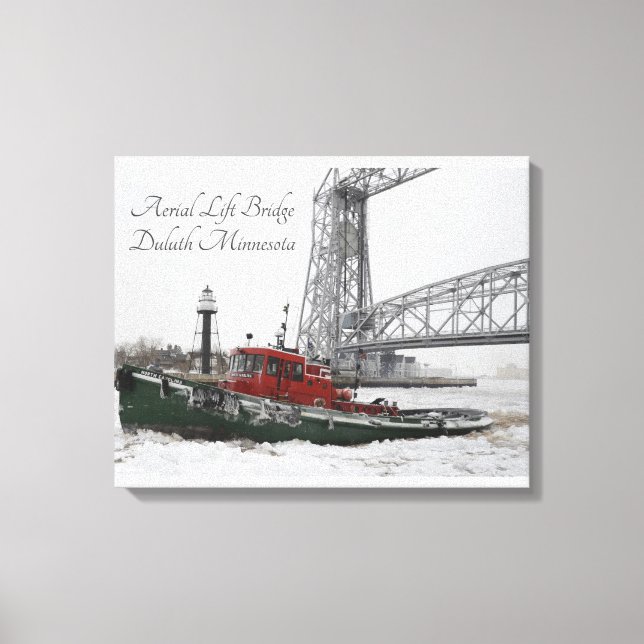 Aerial Lift Bridge Duluth Minnesota Canvas Print (Front)