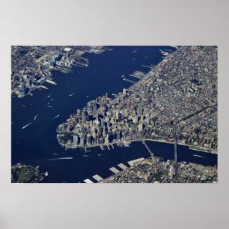 Aerial Lower Manhattan Poster