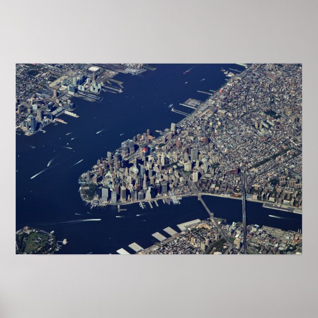 Aerial Lower Manhattan Poster (Front)