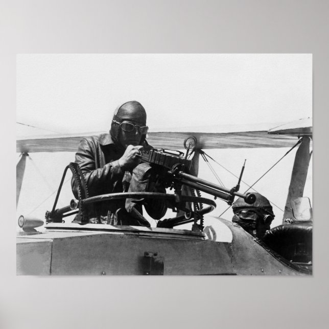 Aerial Machine Gun Target Practice - WW1 Poster (Front)