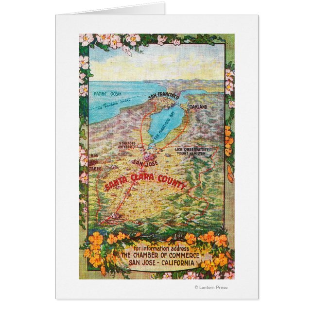 Aerial Map of Santa Clara County (Front)