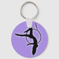 Aerial Monica Hoop lyra silhouette Keychain