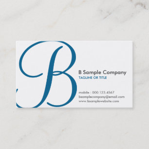 aerial monogram blue punch card