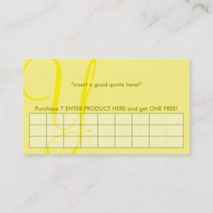 aerial monogram yellow punch card