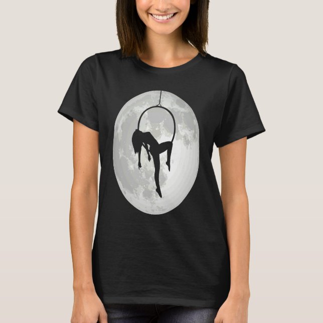 Aerial Moon Aerial Yoga Circus Lyra Trapeze Aerial T-Shirt (Front)