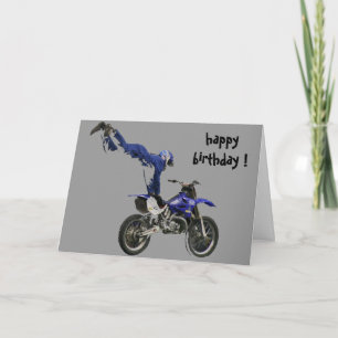 aerial moto-cross birthday card