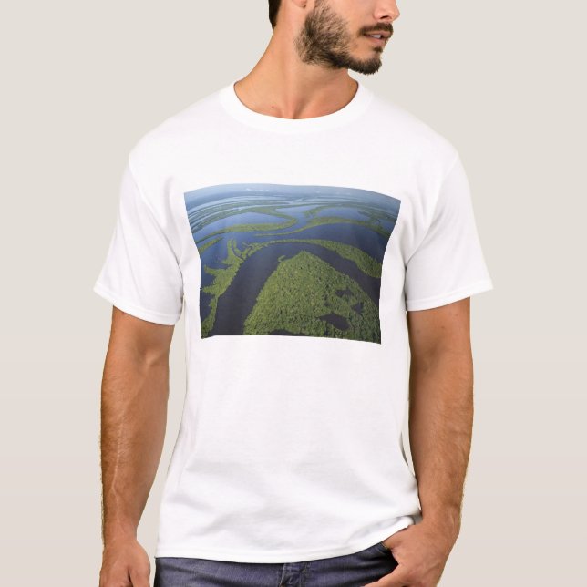 Aerial of Anavilhanas Archipelago, Flooded T-Shirt (Front)