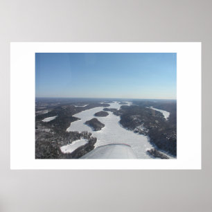 Aerial of Candlewood Lake Poster