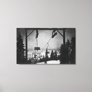 Aerial of City from Crouse Mountain Chairlift Canvas Print