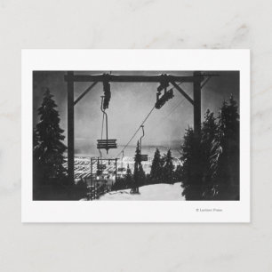 Aerial of City from Crouse Mountain Chairlift Postcard