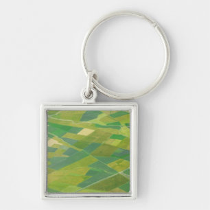 Aerial Of Farmlands In Ethiopia Key Ring