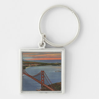 Aerial of Golden Gate Bridge & Bay Area Key Ring
