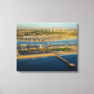 Aerial of Newport Beach California Canvas Print