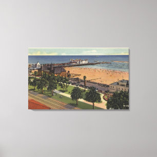 Aerial of Pleasure Pier & Yacht Harbour Canvas Print