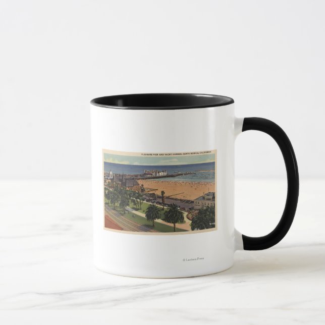 Aerial of Pleasure Pier & Yacht Harbour Mug (Right)