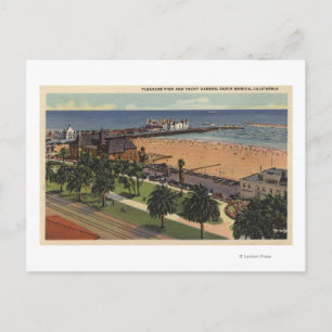 Aerial of Pleasure Pier & Yacht Harbour Postcard