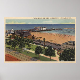 Aerial of Pleasure Pier & Yacht Harbour Poster