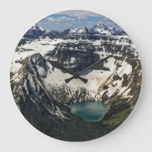 Aerial Of Warderman Lake Large Clock