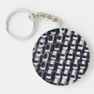 Aerial over Car Lot Key Ring