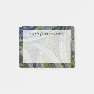 Aerial over Highway Junction Post-it Notes