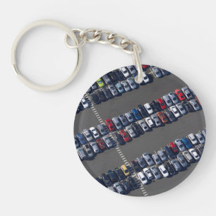 Aerial over Parking Lot Key Ring