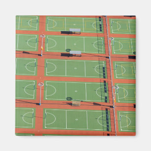 Aerial Over Tennis Courts Magnet