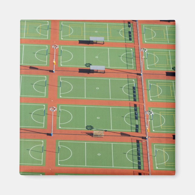 Aerial Over Tennis Courts Magnet (Front)