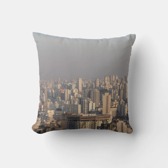 Aerial Panoramic - Sao Paulo Cushion (Front)
