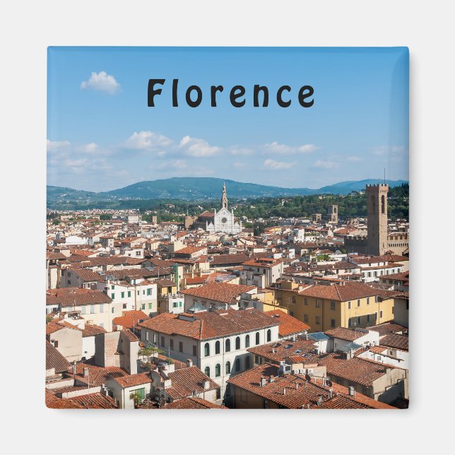 Aerial panoramic view of Florence - Tuscany, Italy Magnet (Front)