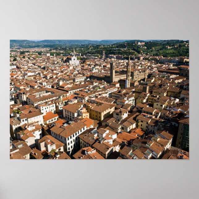 Aerial panoramic view of Florence - Tuscany, Italy Poster (Front)
