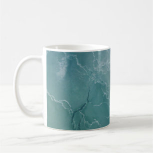 Aerial photo of body of water coffee mug