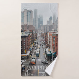 AERIAL PHOTO OF CITYSCAPE DURING DAYTIME BATH TOWEL