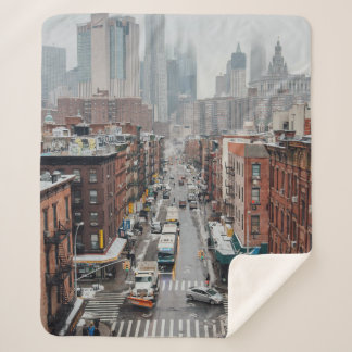 AERIAL PHOTO OF CITYSCAPE DURING DAYTIME SHERPA BLANKET