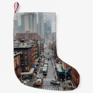 AERIAL PHOTO OF CITYSCAPE DURING DAYTIME SMALL CHRISTMAS STOCKING