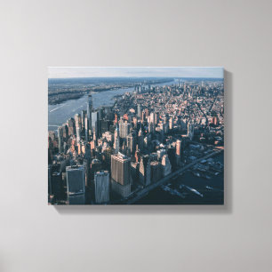 aerial photography high-rise building canvas print