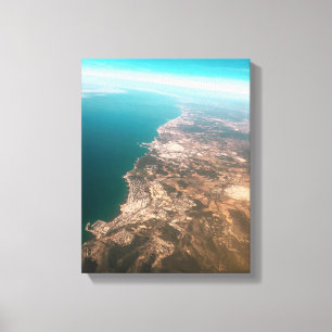 aerial photography of city c canvas print