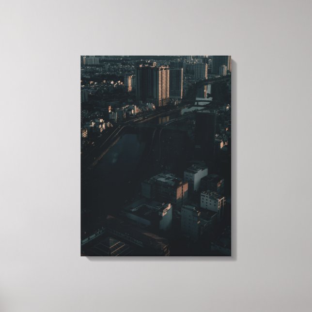 aerial photography of concrete high rise building canvas print (Front)