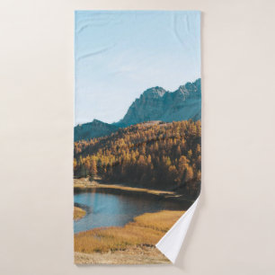AERIAL PHOTOGRAPHY OF CONCRETE ROAD BATH TOWEL