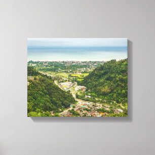 aerial photography of forest canvas print