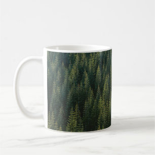 AERIAL PHOTOGRAPHY OF FOREST COFFEE MUG