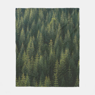 AERIAL PHOTOGRAPHY OF FOREST FLEECE BLANKET
