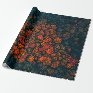 Aerial photography of forest wrapping paper