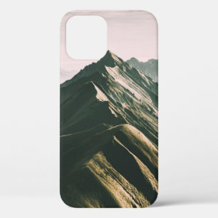 AERIAL PHOTOGRAPHY OF GREY AND BROWN MOUNTAIN iPhone 12 CASE