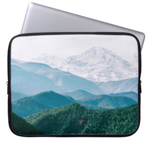 AERIAL PHOTOGRAPHY OF MOUNTAIN AND TREE LAPTOP SLEEVE