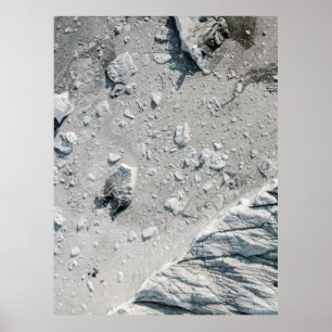 Aerial photography of rocks poster