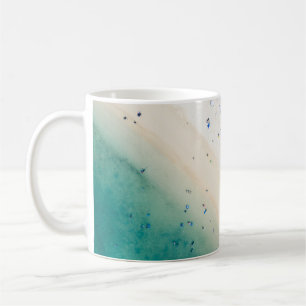 Aerial photography of seashore coffee mug