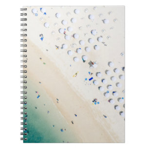 Aerial photography of seashore notebook