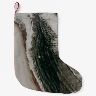 AERIAL PHOTOGRAPHY OF SEAWAVES DURING DAYTIME SMALL CHRISTMAS STOCKING