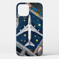 AERIAL PHOTOGRAPHY OF WHITE AND BLACK AIR LINER ON